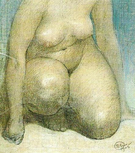 Carl Larsson nakenstudie France oil painting art